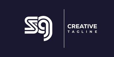 sg abstract minimalist letters Logo Monogram. vector
