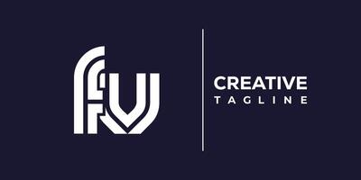 fv abstract minimalist letters Logo Monogram. vector