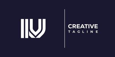 iv abstract minimalist letters Logo Monogram. vector