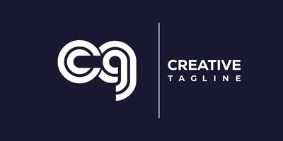 cg abstract minimalist letters Logo Monogram. vector
