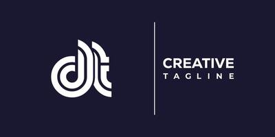 dt abstract minimalist letters Logo Monogram. vector