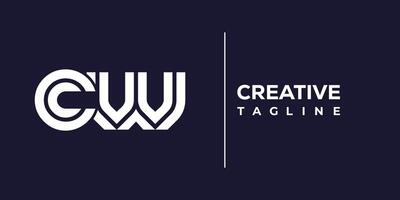 cw abstract minimalist letters Logo Monogram. vector