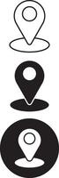 pin location icon design pack vector