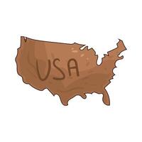 Illustration of Map of USA vector