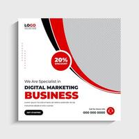 Digital Marketing agency social media post and web banner template vector