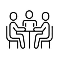 meeting room discussion business conference sup icon vector