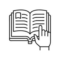 reading digital book handbook guide information icon vector