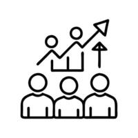 Teamwork Ascends Simple Line Icons for Development vector