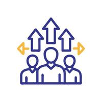 Collaborative Progress Icons of Team Growth and Achievement vector