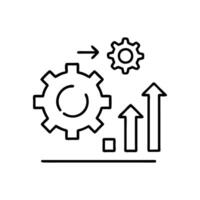 improvement icon in flat style gear project vector