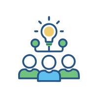 Collaborative Vision The Icon of Teamwork and Shared Ideas vector