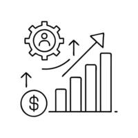 professional career growth efficient grow graph vector