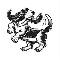 Dancing Paws The Rhythm of the Hound vector