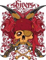 Shivers design on white background vector