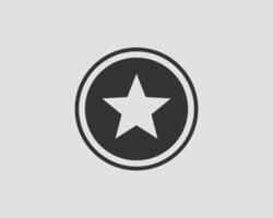 Star icon silhouette isolated on white background. vector