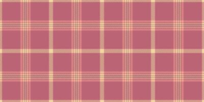 New fabric textile tartan, birthday card texture plaid background. Editable check pattern seamless in red and amber colors. vector