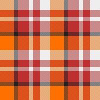 Fuzzy background tartan, minimalist seamless fabric check. Close up textile texture plaid pattern in red and white colors. vector