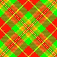 Old seamless tartan plaid, halftone texture background . Motif check textile fabric pattern in bright and radioactive colors. vector