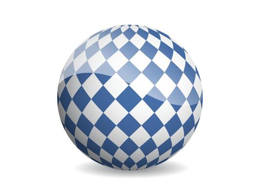 3D ball abstract illustration. Pattern sphere modern design. Round shape globe on white background.