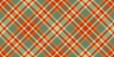 Thanksgiving seamless background fabric, man textile pattern. Contour check plaid tartan texture in orange and amber colors. vector