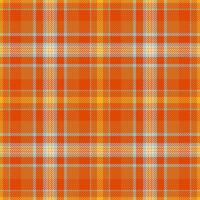 Small tartan fabric , bathroom texture plaid background. Trousers pattern seamless check textile in chocolate and orange colors. vector