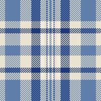 Twill tartan background check, graphical seamless pattern textile. Shape texture fabric plaid in blue and light colors. vector