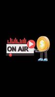 3D Money Coin Character Announcing On Air Message With Play Icon Perfect For Live Streams And Broadcasting Themes. Transparent Background. Alpha Background. Looping Animation. video