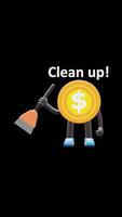 3D Money Coin Character Holding Broom Suitable For Cleaning Service Advertisement And Housekeeping Promotional Content. Transparent Background. Alpha Background. Looping Animation. video
