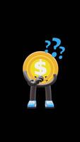 3D Money Coin Character With Question Marks Thinking And Pondering Suitable For Problem Solving And Decision Making Concepts. Transparent Background. Alpha Background. Looping Animation. video