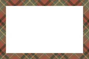 Vintage frame . Scottish border pattern retro style. Tartan plaid ornament. vector