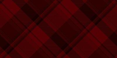 Package background pattern, curve check textile plaid. Proud seamless fabric tartan texture in dark and red colors. vector