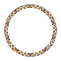 Circle borders and frames . Round border pattern geometric vintage frame design. Scottish tartan plaid fabric texture. Template for gift card, collage, scrapbook or photo album and portrait. vector