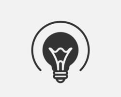 Light bulb icon . Llightbulb idea logo concept. Lamp electricity icons web design element. Led lights isolated silhouette. vector