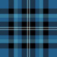 Ireland tartan pattern check, ribbon texture seamless textile. Infant background plaid fabric in cyan and black colors. vector