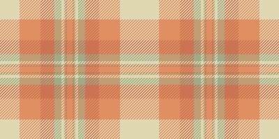 Unique seamless pattern plaid, vivid fabric background. Free texture textile tartan check in orange and light colors. vector