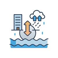 Stylish Disaster Recovery Icon vector