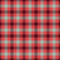 Setting plaid tartan pattern, effect background fabric seamless. Infinity check textile texture in red and pastel colors. vector