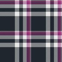 Printing textile background, long seamless check plaid. Close up pattern texture fabric tartan in dark and white colors. vector