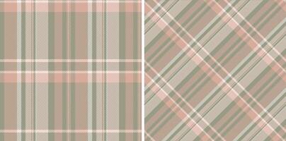 Pattern fabric tartan of seamless check background with a textile plaid texture. Set in coffee colors. Custom geometry in multicolored fashion. vector