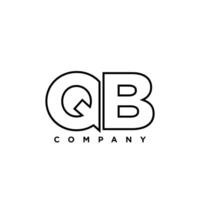 Letter Q and B, QB logo design template. Minimal monogram initial based logotype. vector