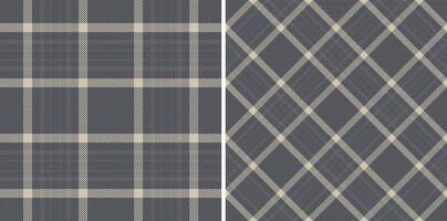 Textile seamless texture of check background with a plaid tartan fabric pattern. Set in coffee colors. Classic wardrobe essentials for timeless style. vector