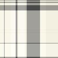 Symmetry texture check textile, lady fabric pattern plaid. Canvas seamless background tartan in grey and sea shell colors. vector