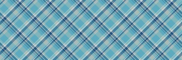 Indoor texture tartan plaid, worn background fabric check. Jpg seamless pattern textile in cyan and pastel colors. vector