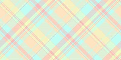 Messy pattern seamless texture, goose tartan background. Craft check textile plaid fabric in light and bisque colors. vector