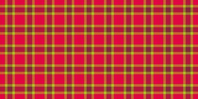 Official tartan texture check, newborn fabric plaid textile. Graphic seamless background pattern in red and lime colors. vector