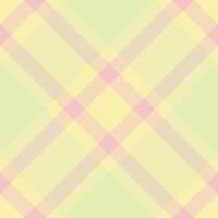 Front texture check seamless, 70s textile tartan background. Spanish fabric pattern plaid in light and yellow colors. vector