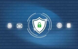 Cybersecurity technology protection background. Strengthen cybersecurity vector
