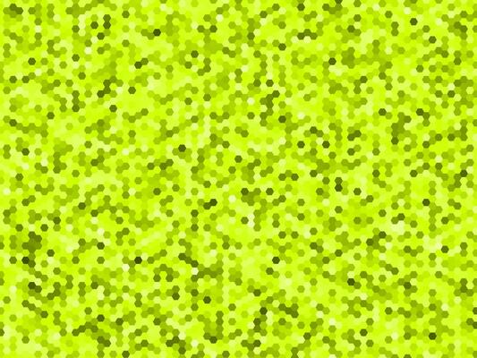 A vibrant faded green image composed of numerous small hexagons, creating a visually stimulating and dynamic pattern.