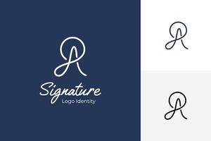 Initial RA signature identity logo design, calligraphic logotype. Creative alphabet logo design vector