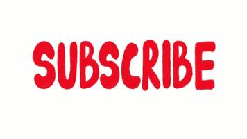 Lettering Subscribe Animation, Subscribe Button for Content Creator video